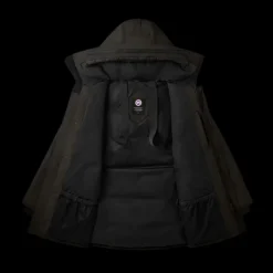 Parka capuche CANADA GOOSE Langford laine noire logo noir