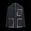 Parka FENDI coton noir toile réversible motif FF gris