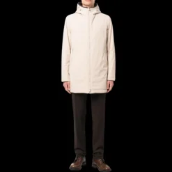 Parka HERNO Keystone nylon beige capuche fourrure marron