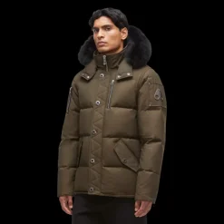 Parka MOOSE KNUCKLES 3Q Nylon kaki capuche fourrure noire