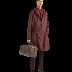 Parka réversible à capuche Pied de poule FF Noir Rouge