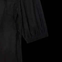 Parka veste longue zippée capuche LACOSTE nylon noir déperlant logo croco