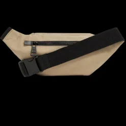 Petit sac ceinture banane MONCLER Durance nylon beige logo gomme noir