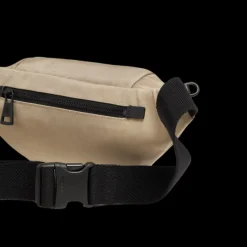 Petit sac ceinture banane MONCLER Durance nylon beige logo gomme noir