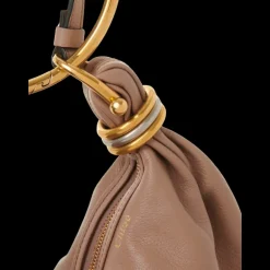 Petit sac hobo CHLOE Bracelet bag cuir grainé beige rosé