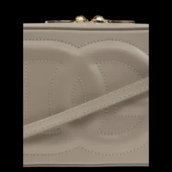 Petit sac photo DG Logo Bag cuir de veau taupe
