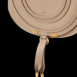 Petit sac porté épaule CHLOE Marcie cuir beige nude
