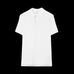 Polo BURBERRY Eddie coton blanc intérieur col check beige