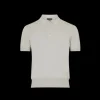 Polo manche courte TOM FORD coton gris pale
