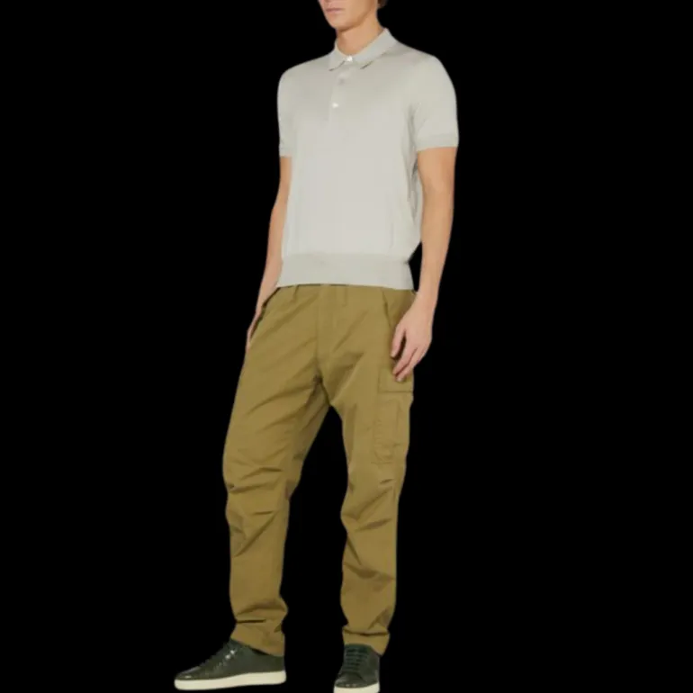 Polo manche courte TOM FORD coton gris pale