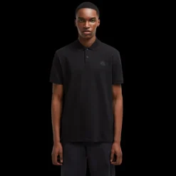 Polo MONCLER Black label coton noir logo noir