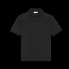 Polo SAINT LAURENT manches courtes coton bio noir logo Monogramme noir