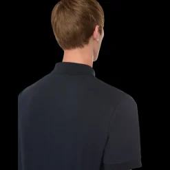 Polo STONE ISLAND manche courte coton stretch bleu marine logo Rose des Vents