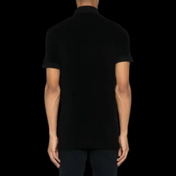 Polo TOM FORD manche courte coton mélangé éponge noir