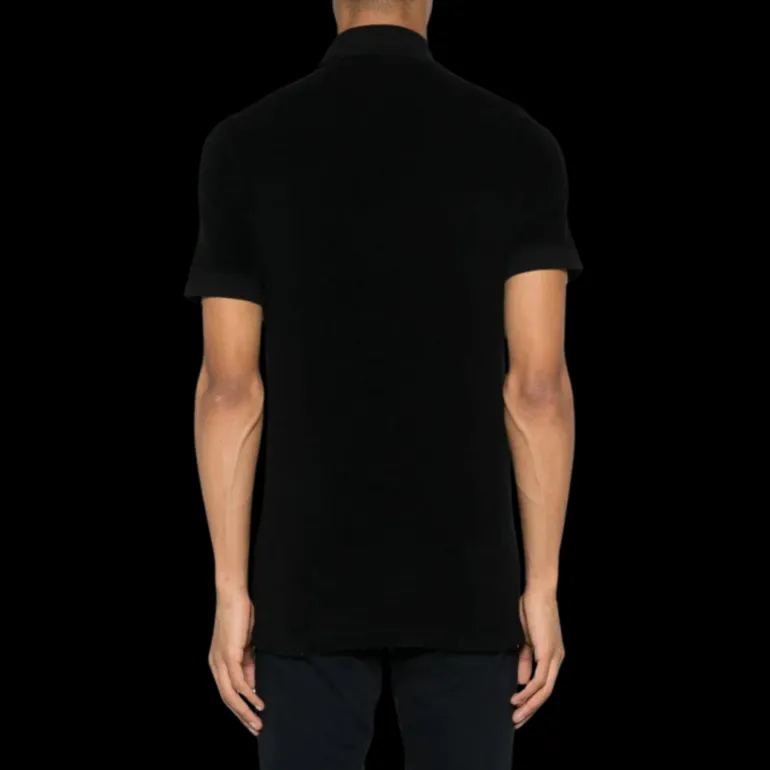 Polo TOM FORD manche courte coton mélangé éponge noir