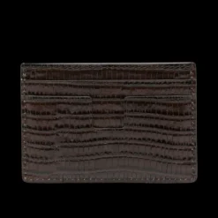 Porte cartes TOM FORD cuir effet lézard marron chocolat