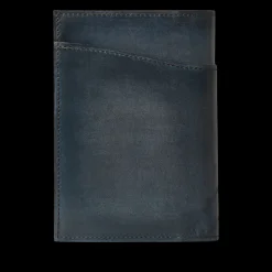 Porte Passeport BERLUTI cuir veau Venezia bleu marine Scritto