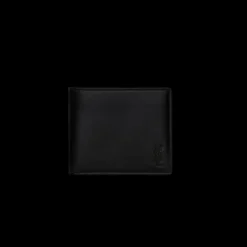 Portefeuille SAINT LAURENT East West Cassandre cuir noir mat YSL noir