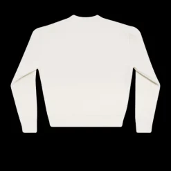 Pull col rond BALENCIAGA Fit large maille laine double écrue