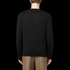 Pull col rond ZEGNA maille fine laine noire