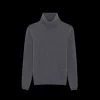 pull col roulé SAINT LAURENT cachemire gris chiné