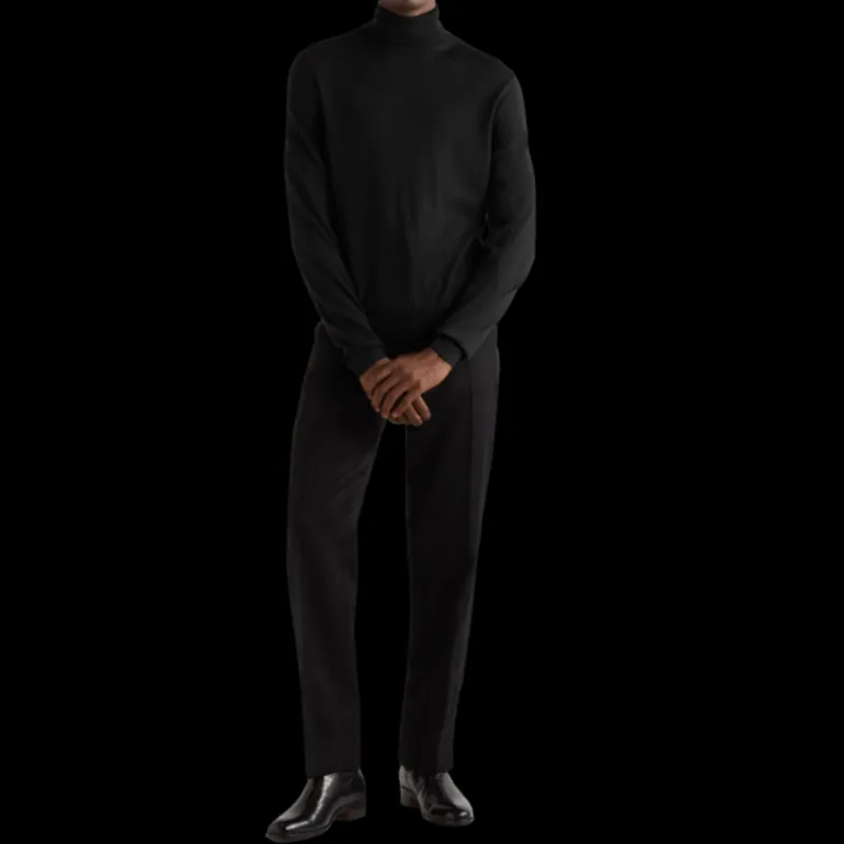 Pull col roulé TOM FORD mélange cachemire soie noir
