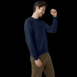 Pull Sweatshirt CANADA GOOSE col rond Huron Coton Bleu marine