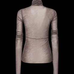 Pull-over PHILOSOPHY DI LORENZO SERAFINI col roulé tulle stretch gris