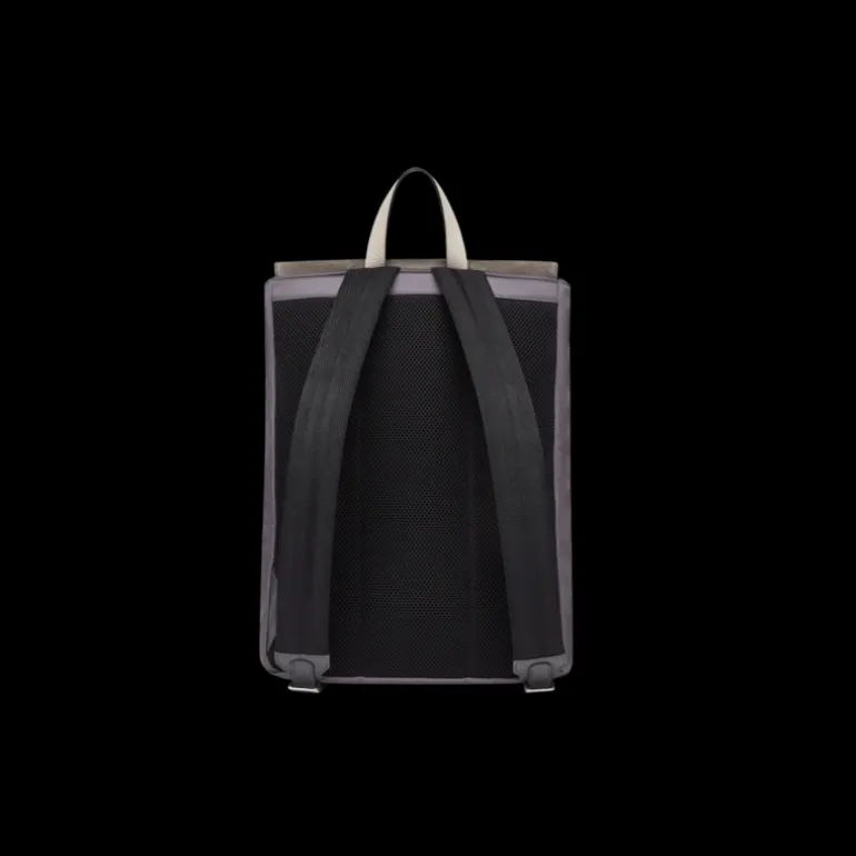 Sac à dos FENDI Fendiness format moyen cuir suédé gris boucle FF