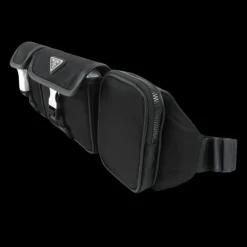 Sac banane à design multipoches nylon noir