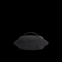 Sac Banane MONCLER nylon noir logo embossé