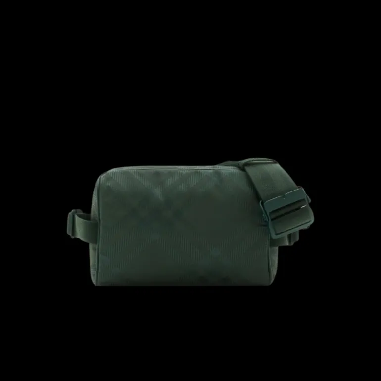 sac bandoulière BURBERRY carreaux jacquard nylon kaki