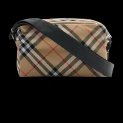 Sac bandoulière BURBERRY Check beige broderie cavalier