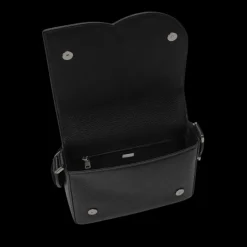 Sac bandoulière DOLCE & GABBANA cuir de cerf noir DG matelassé effet 3D