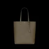 Sac cabas SAINT LAURENT shopping bag  cuir grainé vert kaki