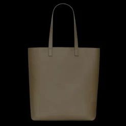 Sac cabas SAINT LAURENT shopping bag cuir grainé vert kaki