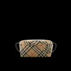 Sac ceinture banane BURBERRY Check beige broderie cavalier