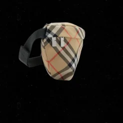 Sac ceinture banane BURBERRY Check beige broderie cavalier