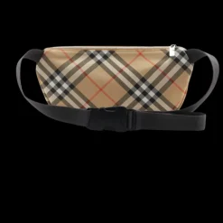 Sac ceinture banane BURBERRY Check beige broderie cavalier