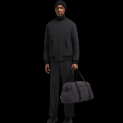 Sac de sport MONCLER Alchemy nylon noir logo embossé