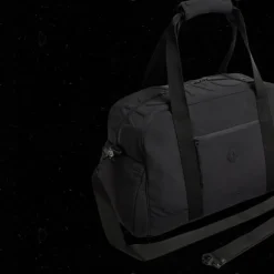 Sac de sport MONCLER Alchemy nylon noir logo embossé