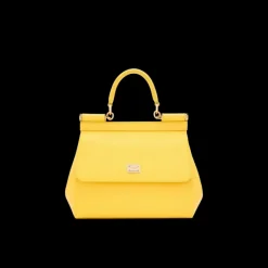 Sac DOLCE & GABBANA Sicily moyen Cuir veau Dauphine jaune