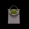 Sac FENDI Peekaboo X-lite cuir gris surpiqué bandoulière