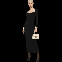 Sac porté main DOLCE & GABBANA Dévotion Petit cuir écru Cœur Or