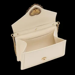Sac porté main DOLCE & GABBANA Dévotion Petit cuir écru Cœur Or