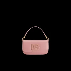 Sac porté épaule bandoulière DOLCE & GABBANA 3,5 cuir veau logo DG rose