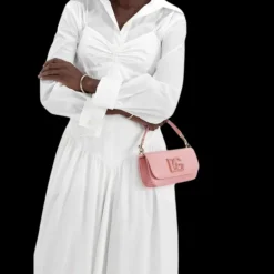 Sac porté épaule bandoulière DOLCE & GABBANA 3,5 cuir veau logo DG rose