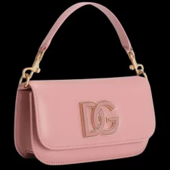 Sac porté épaule bandoulière DOLCE & GABBANA 3,5 cuir veau logo DG rose