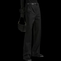 Sac porté épaule BARBARA BUI Kiss me demi lune cuir veau satiné noir