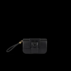 Sac porté épaule BARBARA BUI cuir noir Chaine boucle ceinture